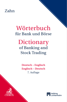 Zahn Wörterbuch für Bank und Börse DE-EN, EN-DE