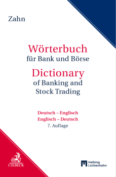 Zahn: Wörterbuch Bank- und Börsenwesen DE-EN, EN-DE ONLINE