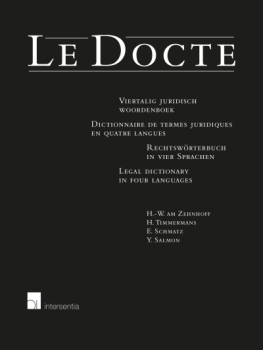 Le Docte: Juristisches Wörterbuch NL, FR, DE, EN DOWNLOAD