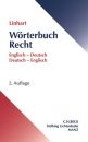 Linhart Wörterbuch Recht Deutsch-Englisch-Deutsch